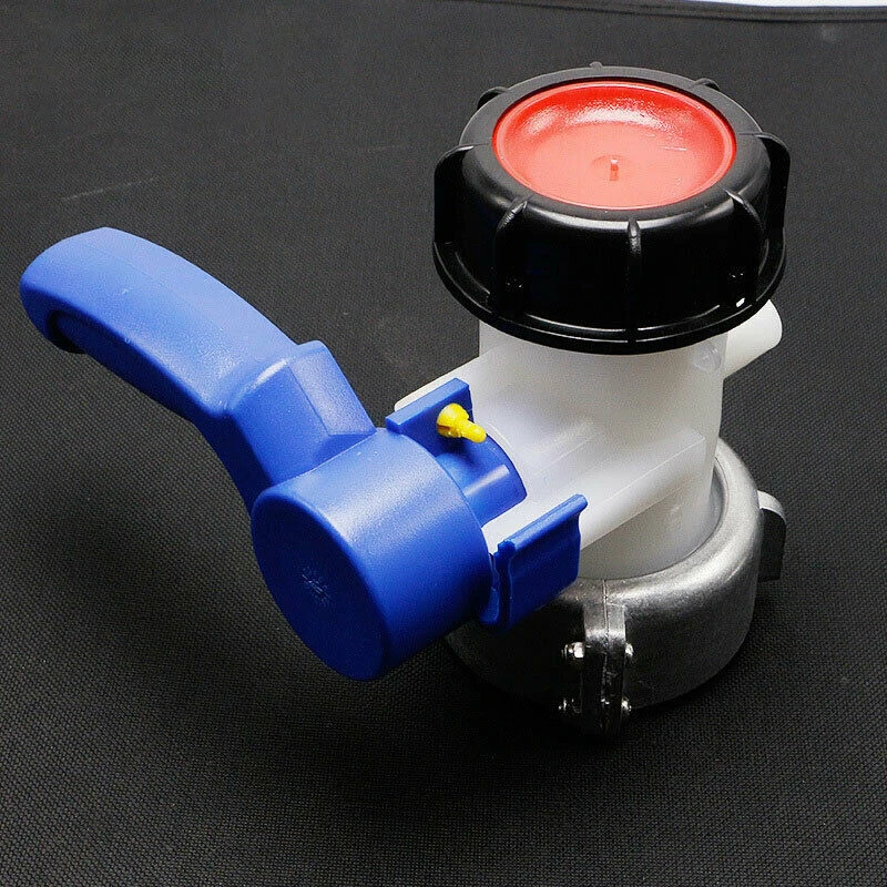 IBC Tank Container 75 mm/62 mm Ball Valve DN40 / 50 With Free Turning Aluminum Nut  -20 � C ~ 70 � C IBC Tank Ball Valve