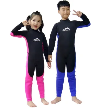 

Children Swimming Winter KeepWarm snorkeling suit Girl Conjoined Diving suit Serve Male Sunscreen Anti-jellyfish Surfing