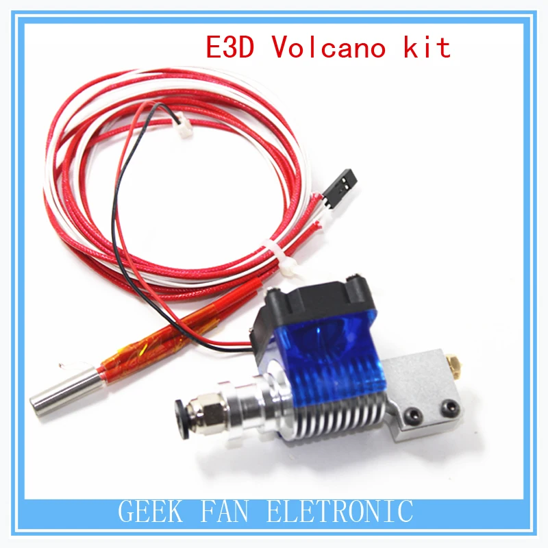 

3D volcano kit- J-head Hotend with Single Cooling Fan for 1.75mm Universal Extruder 0.4mm/0.6mm/0.8/1.0/1.2mm Nozzle