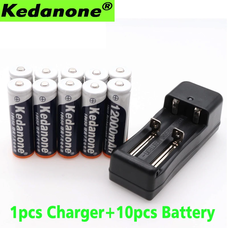 Новые 3 7 V 18650 батареи 12000 mAh литий ионная аккумуляторная батарея для фонарика +