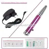 CHUSE Permanent Makeup Tattoo Machine Kits K18 for Eyebrow lip Tattoo with 50pcs Needles and Tips INK
