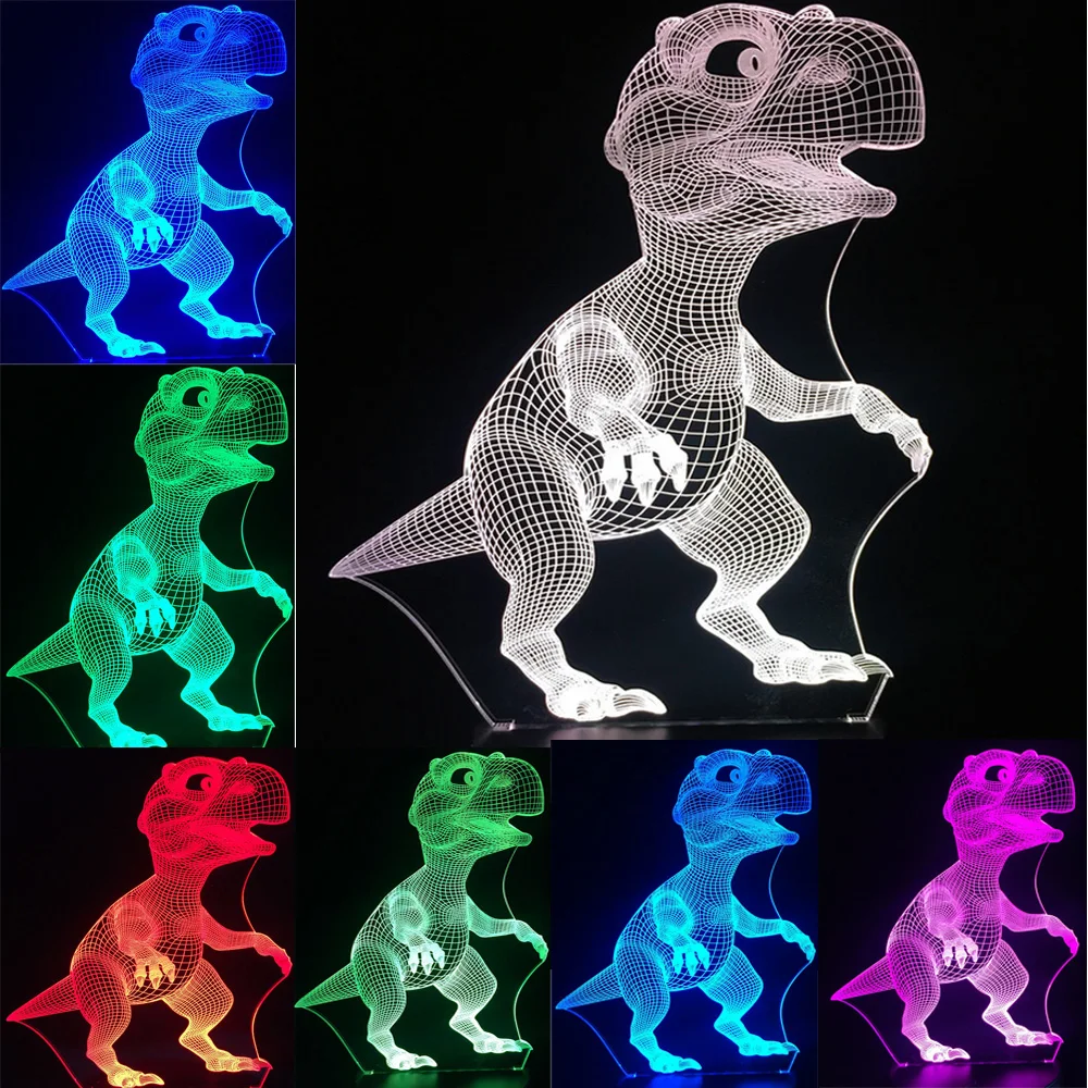 Download New 2017 lava Baby Led Lamp Dinosaur 7 Color change bulb ...