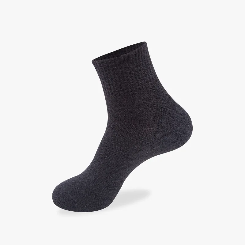 JOPHORA/ г., популярные осенне-зимние модели, однотонные носки-трубы мужские спортивные носки впитывающие пот дышащие носки - Цвет: Черный
