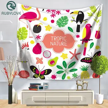 

Colorful Flamingo Print Tapestry Wall Hanging Multifunctional Tapestry Bedspread Cover Yoga Mat Blanket Picnic Cloth