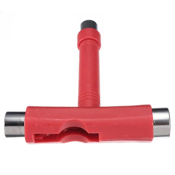 

JHO-Roller Rollerskate Skateboard Scooter All in 1 T Skate Board ATB Tool + Allen Key red