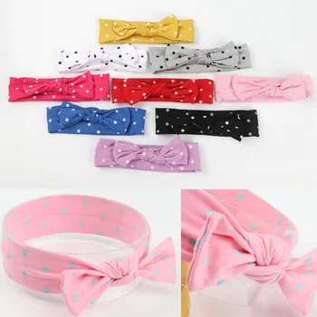 

Top Quality Cotton Headband 30Pcs/lot toddlers kids girl comfortable turban pompom bowknot elastic head band hair accessories