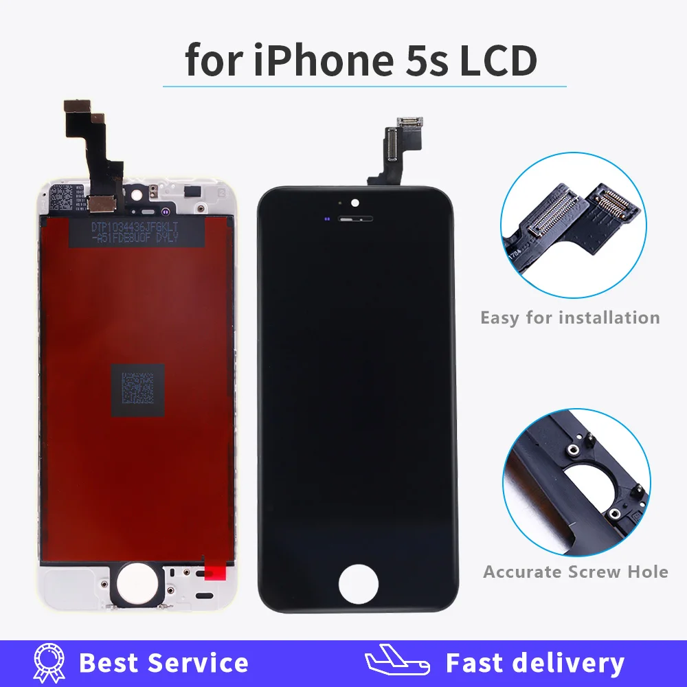 Grade Aaa + + + Display Lcd Per Iphone 5S Touch Screen Per Iphone 5S A1453 A1457 A1530 A1533 A1528 A1518 Digitizer Assemblea Di Schermo