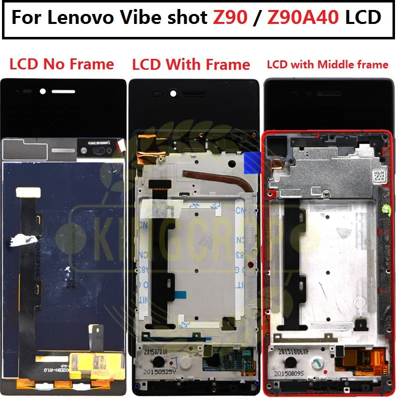 Lenovo Vibe shot Z90 7 ЖК дисплей сенсорный экран дигитайзер с рамкой средняя Рамка Замена
