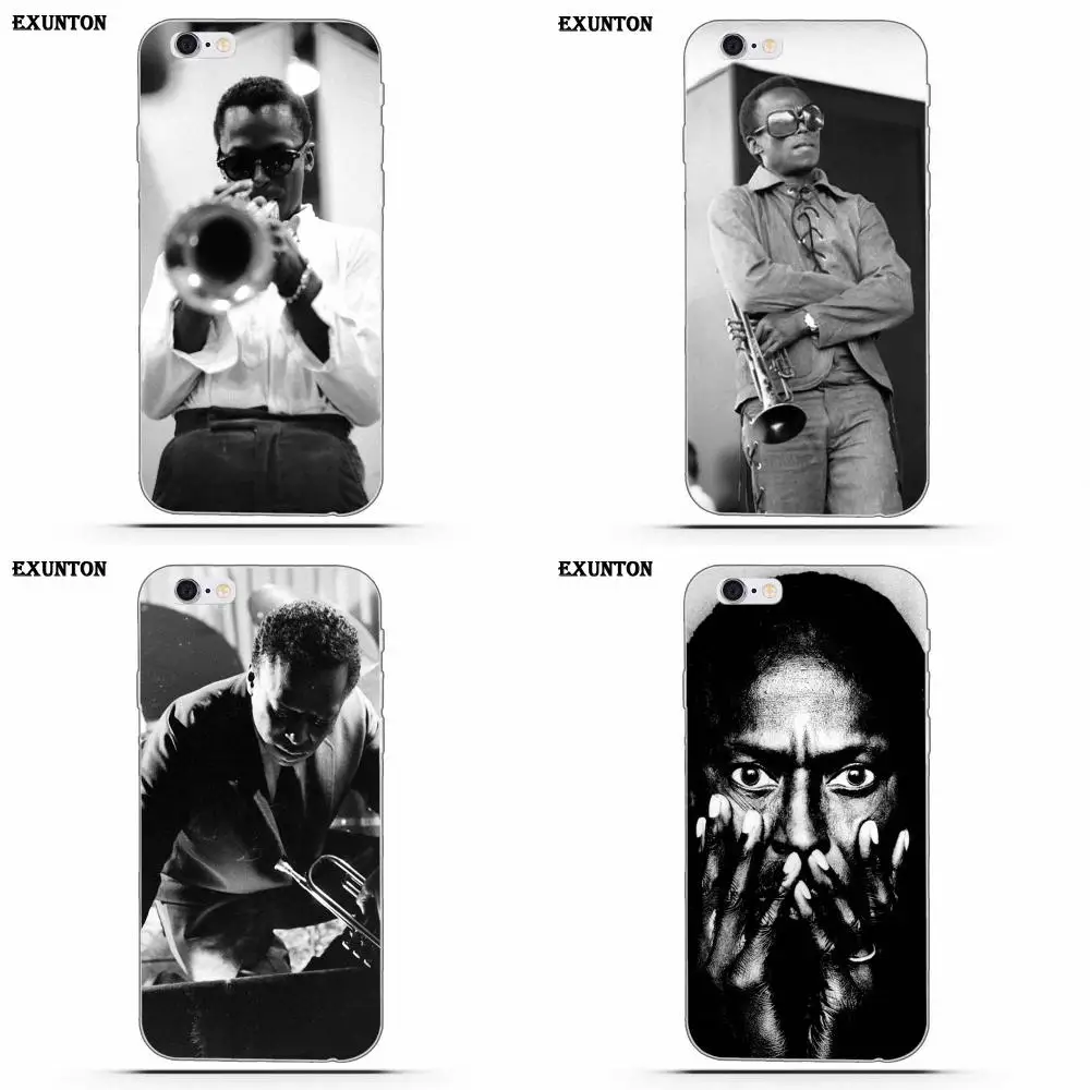 

For Apple iPhone 4 4S 5 5C SE 6 6S 7 8 Plus X Soft Design Customized Miles Davis A Explosiva Era Do Jazz