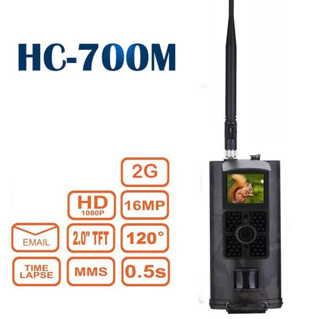 Hunting Camera 2G GSM MMS SMS Trail Camera 0.5s Trigger Time 16MP Night Vision Wildlife Surveillance HC700M (1)