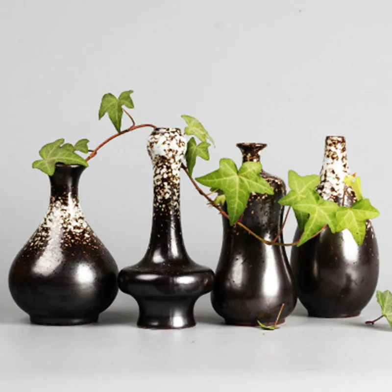Модная Керамическая Настольная керамическая ваза, современные китайские ремесла, ювелирные изделия, простая керамическая ваза, креативный коридор, украшение для дома, свадебное украшение