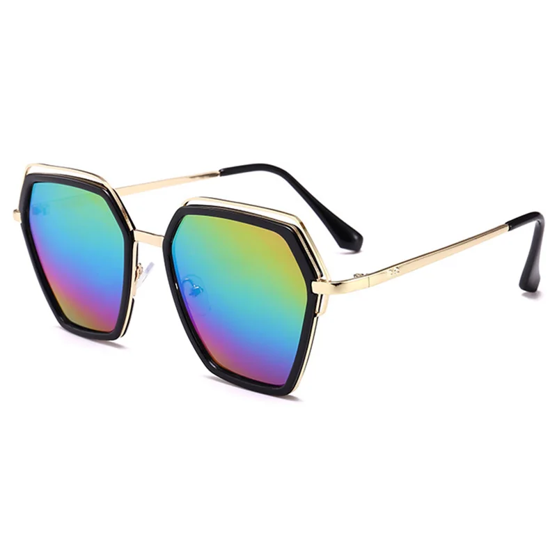 Новые солнцезащитные очки Мода Европа и Америка уличная съемка красочные очки нестандартная оправа металлические мужские и женские солнцезащитные очки
