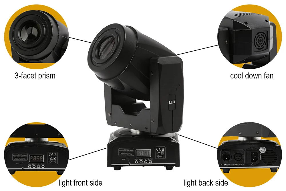  6pcs 60W LED Spot Moving Head Light
