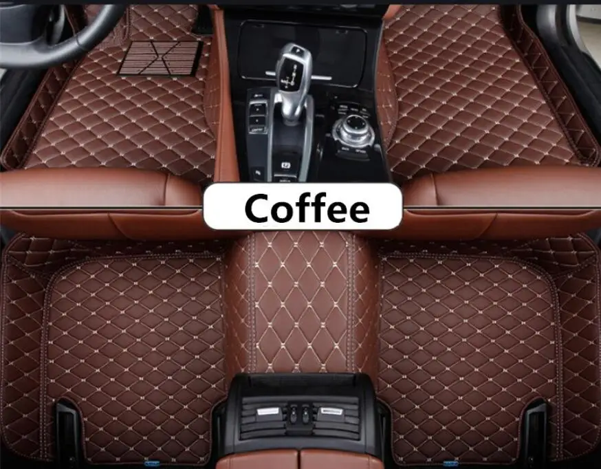 

JINGHANG For Toyota LAND CRUISER 200 2007-2017 Floor Mats Auto Foot Carpets Car Step Mats Brand New Embroidery Leather Mats
