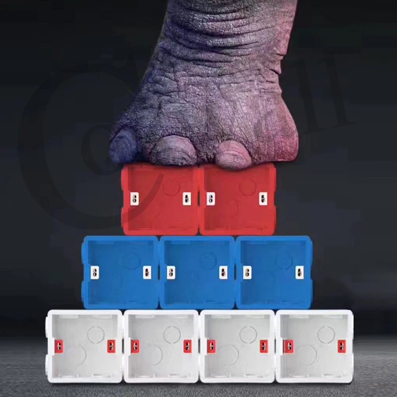 صندوق جداري قياسية مقبس