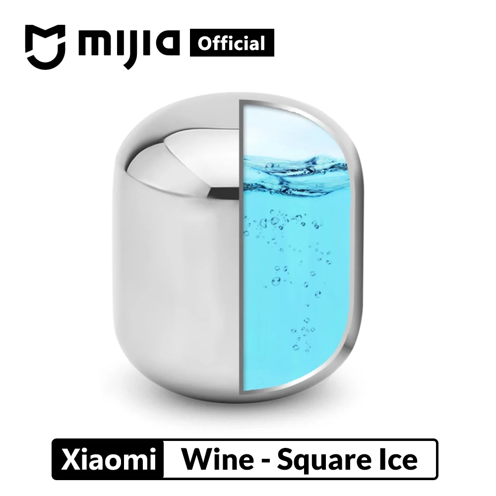 

2019 Xiaomi Mijia Stainless Steel Ice Cubes Reusable Chilling Stones for Whiskey Wine Keep Your Drink Cold Longer Ice Cubes Gift