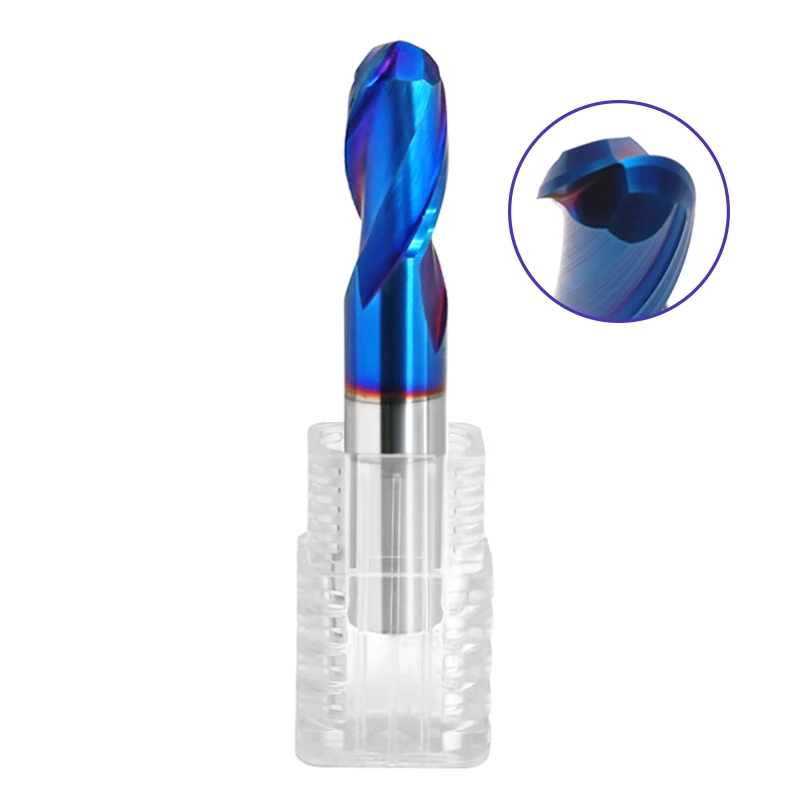 

HRC65 2 Flute Ball Nose End Mills 1MM - 12MM 3MM 4MM 5MM 6MM 8MM tungsten steel ball end mills cutting CNC alloy milling cutter