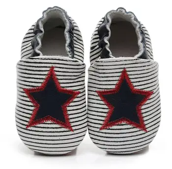 

Baby Moccasins 2020 Strip Hot Multiple Star Genuine Leather Baby Girls Boys Shoes first walkers Soft Sole Baby Shoes For 0-24M