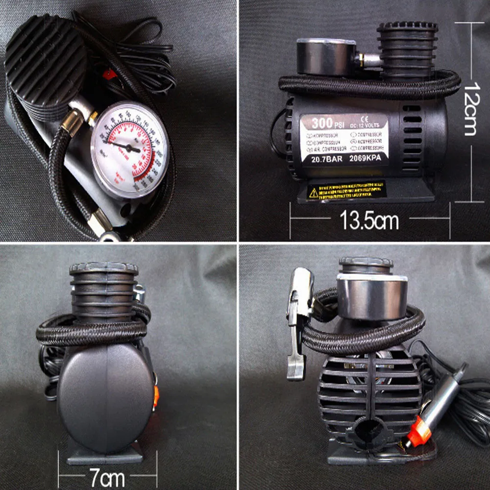 Автомобильный воздушный насос 1 шт. DC12V 300psi воздушный насос для шин велосипедный Мини Компактный Компрессор Электрический дропшиппинг 19Y14