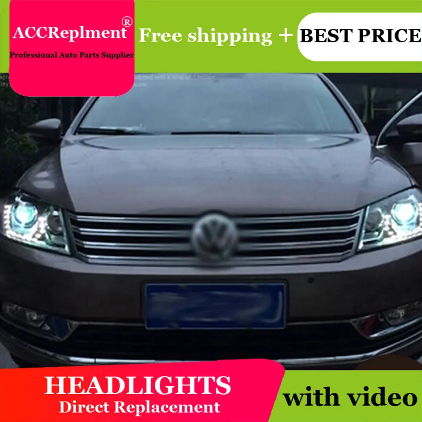 Автостайлинг фары для VW Passat B7 светодиодный 12-14 ные drl H7 hid Биксеноновые линзы