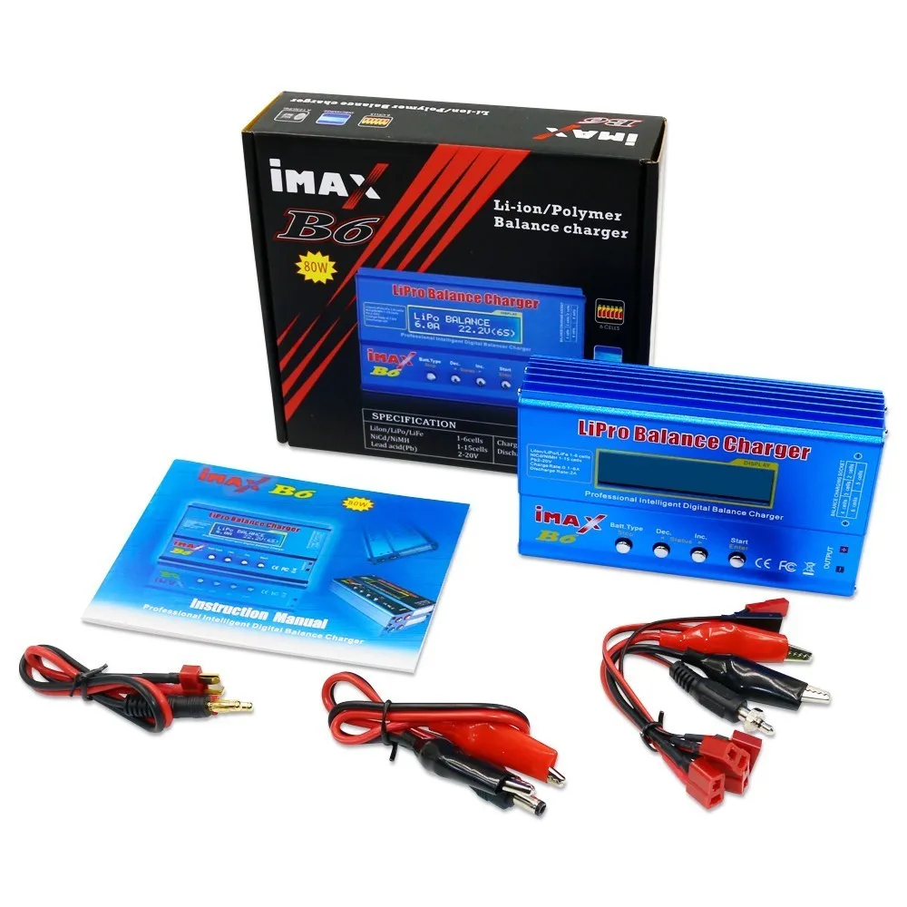 Горячая HTRC iMAX B6 80 Вт 6A зарядное устройство Lipo NiMh Li-Ion Ni-Cd цифровой RC Баланс Зарядное устройство Dis зарядное устройство+ 15 В 6A адаптер - Цвет: 80W without  adapter