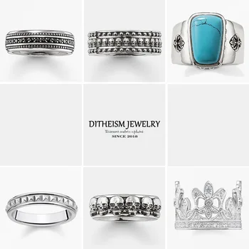 

Skulls Skeleton Wedding Eternity Rings, 2018 New 925 Sterling Silver Fashion Jewelry Trendy Punk Gift For Women and Men