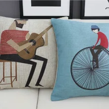 Скандинавская ручная иллюстрация портрет домашняя хлопковая Подушка для машины, офиса, дома Декор диванные подушки