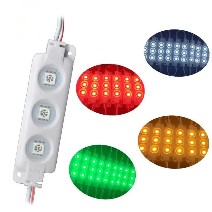 

5050 LED Modules Waterproof IP65 Led Modules DC 12V SMD 3 Leds Sign Led Backlights For Channel Letters White red green blue RGB