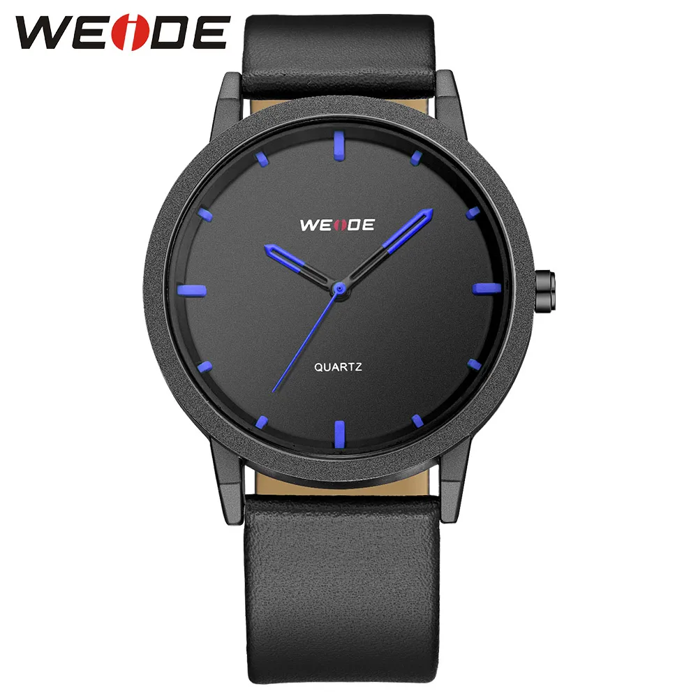 

WEIDE Leather men watches top brand luxury Analog Quartz man watch Water Resistant Genuine original clock waterproof casual