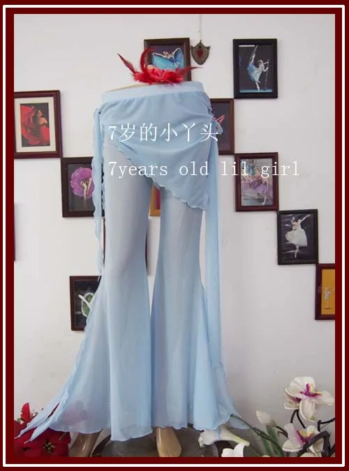 

Belly dance pants Transparent thin Tribal Belly Dance flare Pants with mini skirt CB125-130