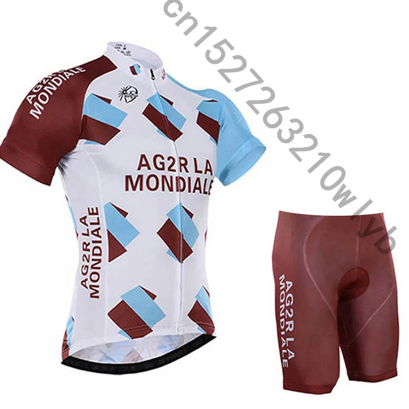AG2R новейшая одежда для велоспорта Джерси Шорты быстросохнущая Мужская велосипедный костюм команда футболки езда на велосипеде гель набор велошорт