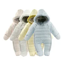 Детские зимние комбинезоны для мальчиков и девочек, детские стеганые куртки, Детские флисовые комбинезоны с подкладкой из хлопка и меха, комбинезоны для новорожденных