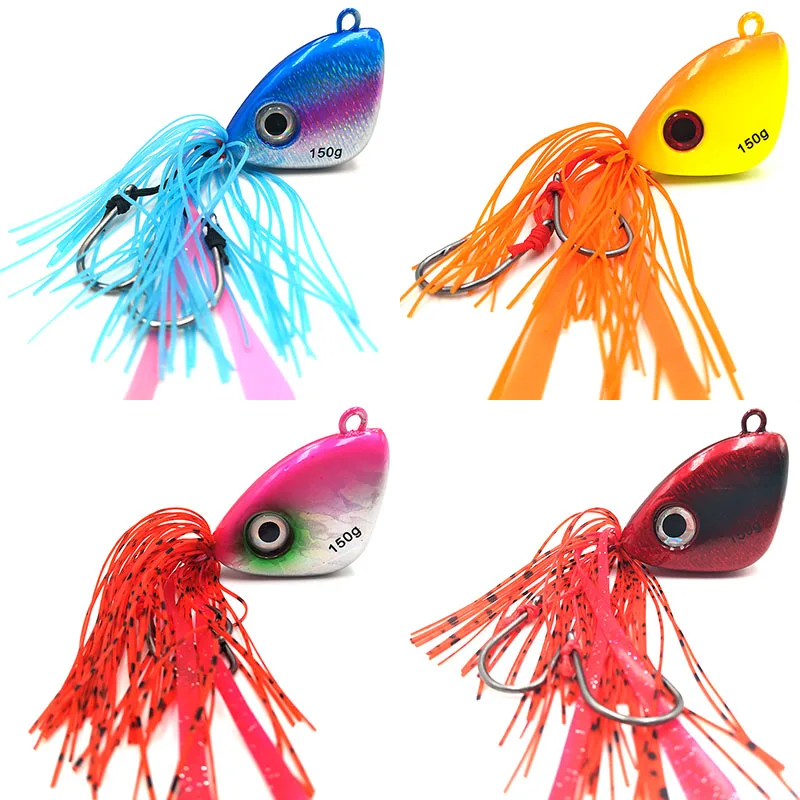 

Lunker madai tai kabura 150g rubber metal jig head red snapper tuna marlin skirts slow jigging salt water fishing lure inchiku