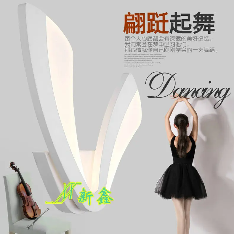 

Aluminum LED wall lamp character elegant V TV corridors aisle bed decorate wall lamp