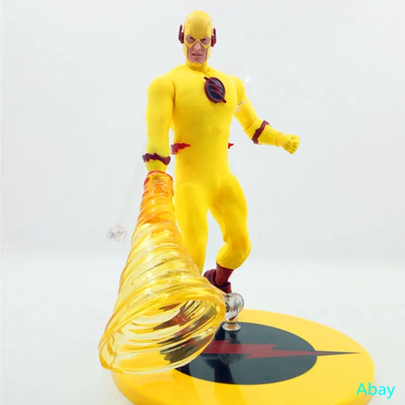 

6"The Avengers The Flash Reverse-Flash Super Villain Negative Speed Force Mezco Cloth Gown Yellow PVC Action Figure Toy BOX Y2