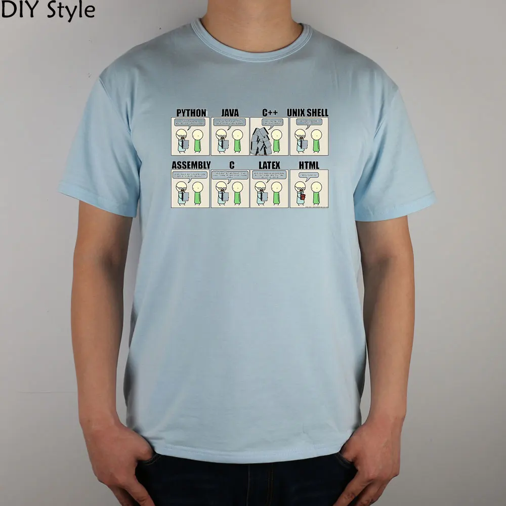 

PYHTON JAVA C ETC programmers to develop language humor IT T-shirt men short sleeve