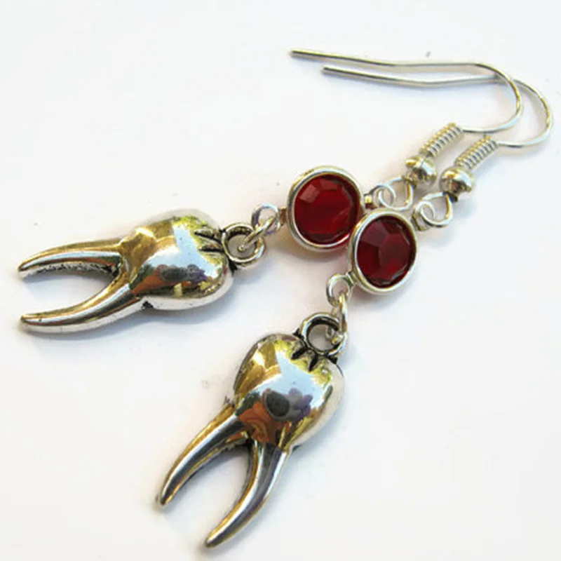 Tooth Birthstone Earrings Dentist Dentistry Molar Personalized Dental Hygienist | Украшения и аксессуары