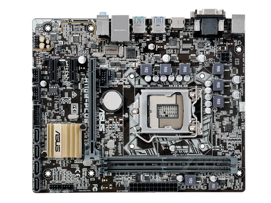 

Asus H110M-PLUS Desktop Motherboard H110 LGA 1151 For Core i7 i5 i3 DDR4 32G SATA3 USB3.0 HDMI Micro ATX Original Used Mainboard