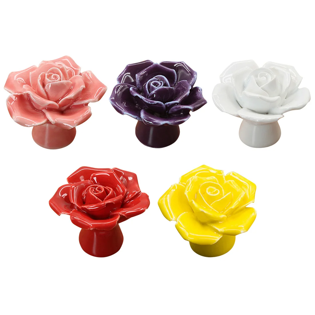 

Home Improvement Tools Porcelain Pull Handle Antique Rose Ceramic Flower Knobs Drawer Cupboard Door