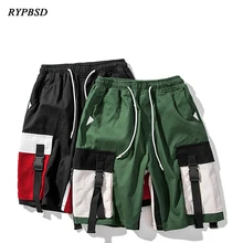 Летние Новые высококачественные Свободные Лоскутные мужские шорты на шнурке Tide бренд моды повседневная верхняя одежда уличная хип хоп шорты