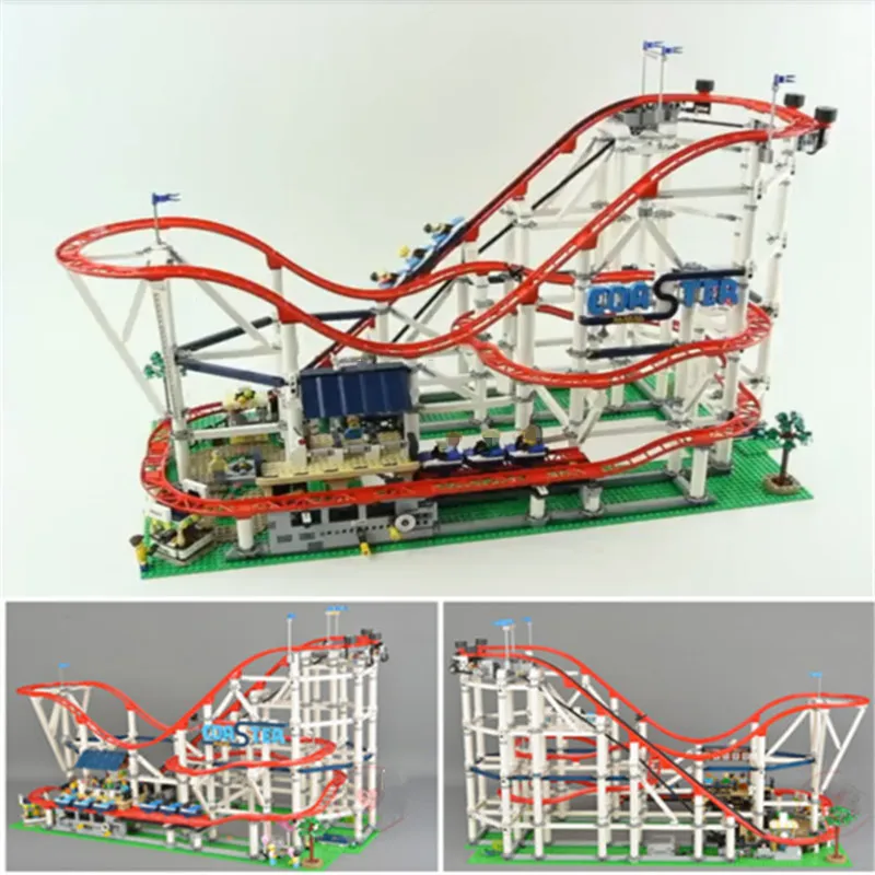 

New legoings 4619Pcs The roller coaster fit city creator technic figures Buidling Block Bricks 10261 Kids diy Toys birthday Gift