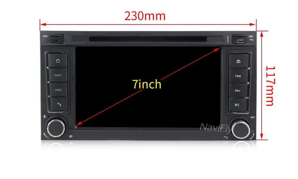 Perfect NaviFly Android9.0 IPS Screen DSP Quad core Car Multimedia player 2 Din Autoradio For VolkswagenTouareg T5 Canbus Wifi FM DVR 7