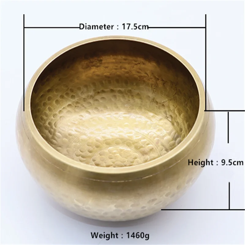1 шт., медная тибетская поющая чаша, буддийская декоративная поющая чаша, кайлиновое зерно, Декор, Непальские блюда, Новое поступление