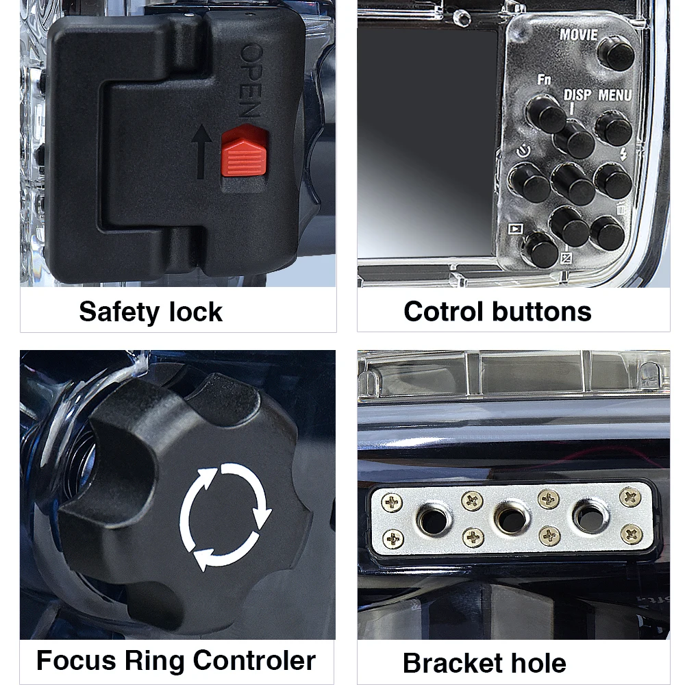 For Sony RX100 VI 6 camera waterproof housing case seafrogs meikon  produce (14)