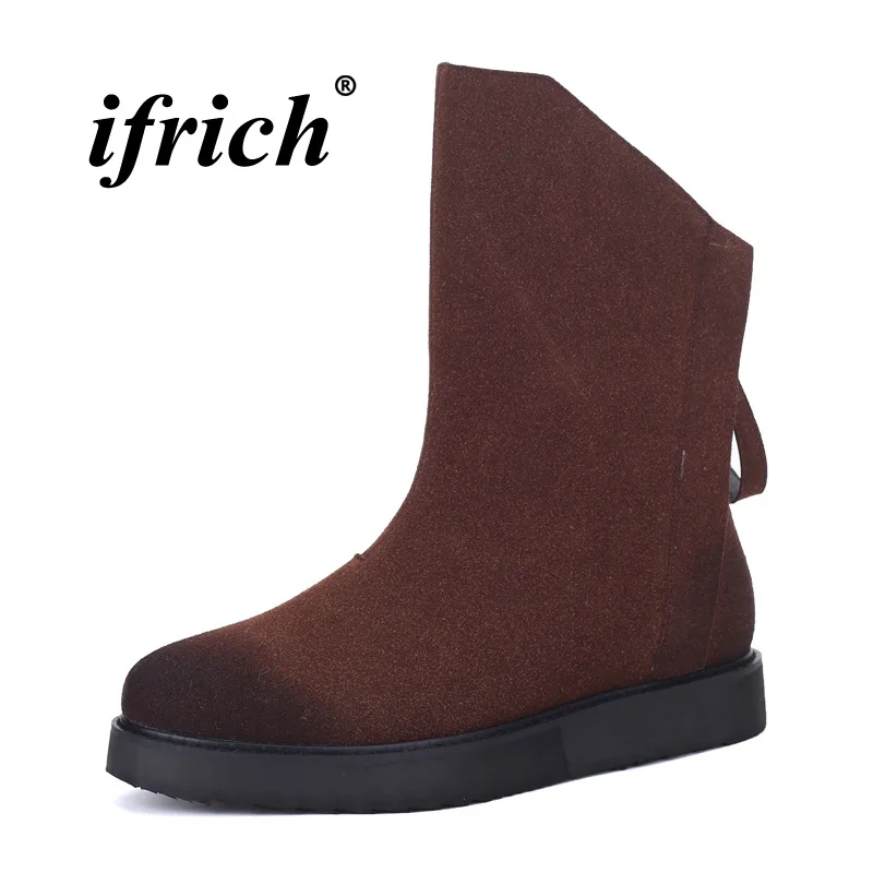 

2018 New Luxury Brand Designer Cowboy Boots for Mens Brown Black Zipper Boots Thick Soled Fashion Boots Original Casual Footwear