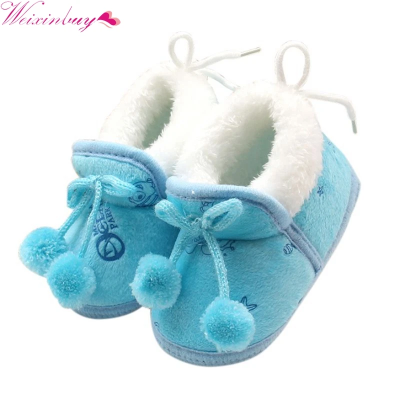 Для новорожденных Сапоги и ботинки для девочек Обувь для девочек принцессы с бантом зимние теплые Сапоги и ботинки для девочек на мягкой