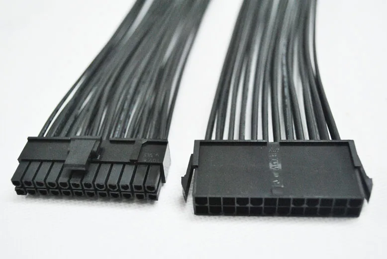25 قطعة الكثير PC DIY ATX اللوحة اللوحة 24Pin PSU امدادات الطاقة تمديد وصلة كابل الرصاص 18AWG سلك 20 سنتيمتر/ 7.8 بوصة