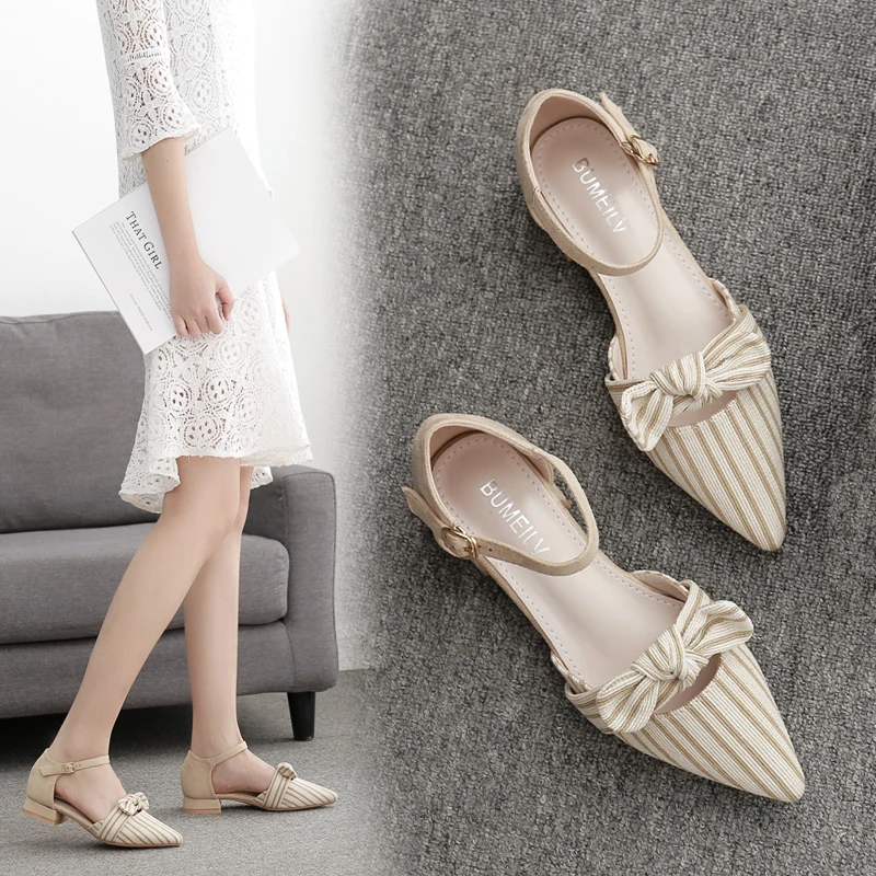 

2019 new versatile flat shoes with summer female baotou sandals