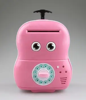 

Intelligent Mini Code Safe Box ATM Money Bank Cash Coin Saving Lock Banknote Inspection Currency Detector Kid Children Gift