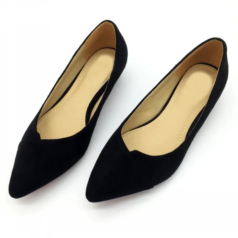 Sexy-Pointed-Toe-Women-s-Low-Heels-Pumps-Spring-Autumn-Flock-Plain-Slip-On-Spike-Heel (2)